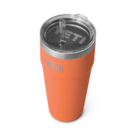 26 oz Engraved YETI Rambler with Straw Lid